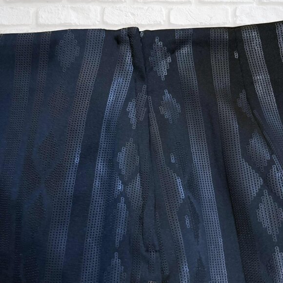 H&M Black Jacquard Pattern Mini Skirt Size 8 Festive Holiday New Year’s Party - Picture 3 of 8